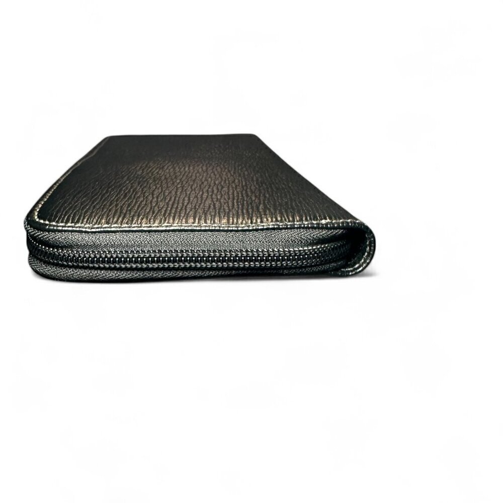 Salvatore Ferragamo Black Pebbled Leather Zippered Organizer - Like New - Picture 8 of 8